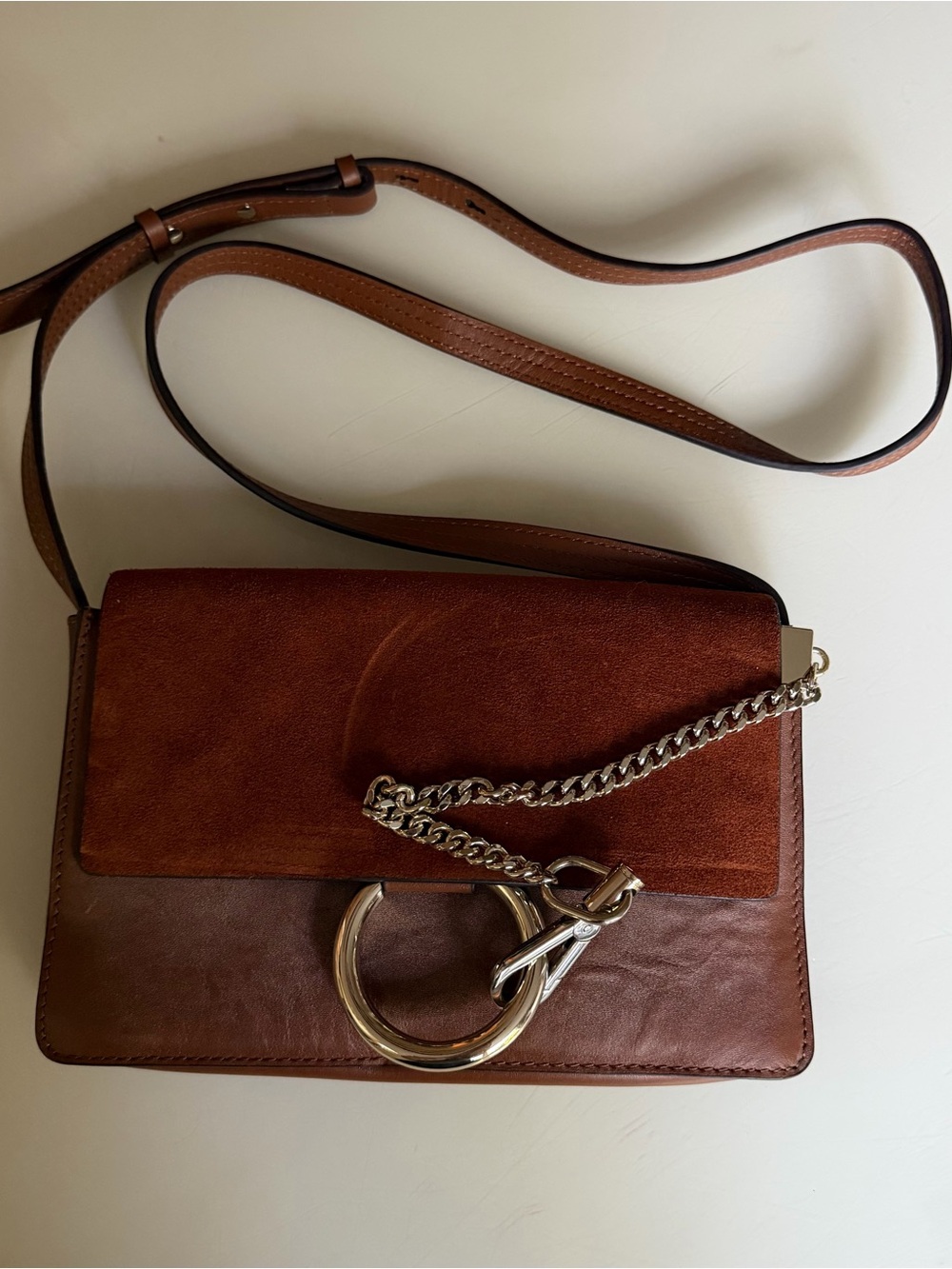LEATHER SUEDE CROSSBODY